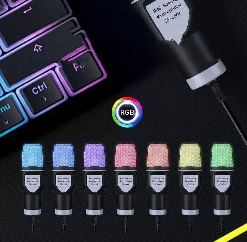  RGB Nova Strike Desktop Microphone Computer Microphone