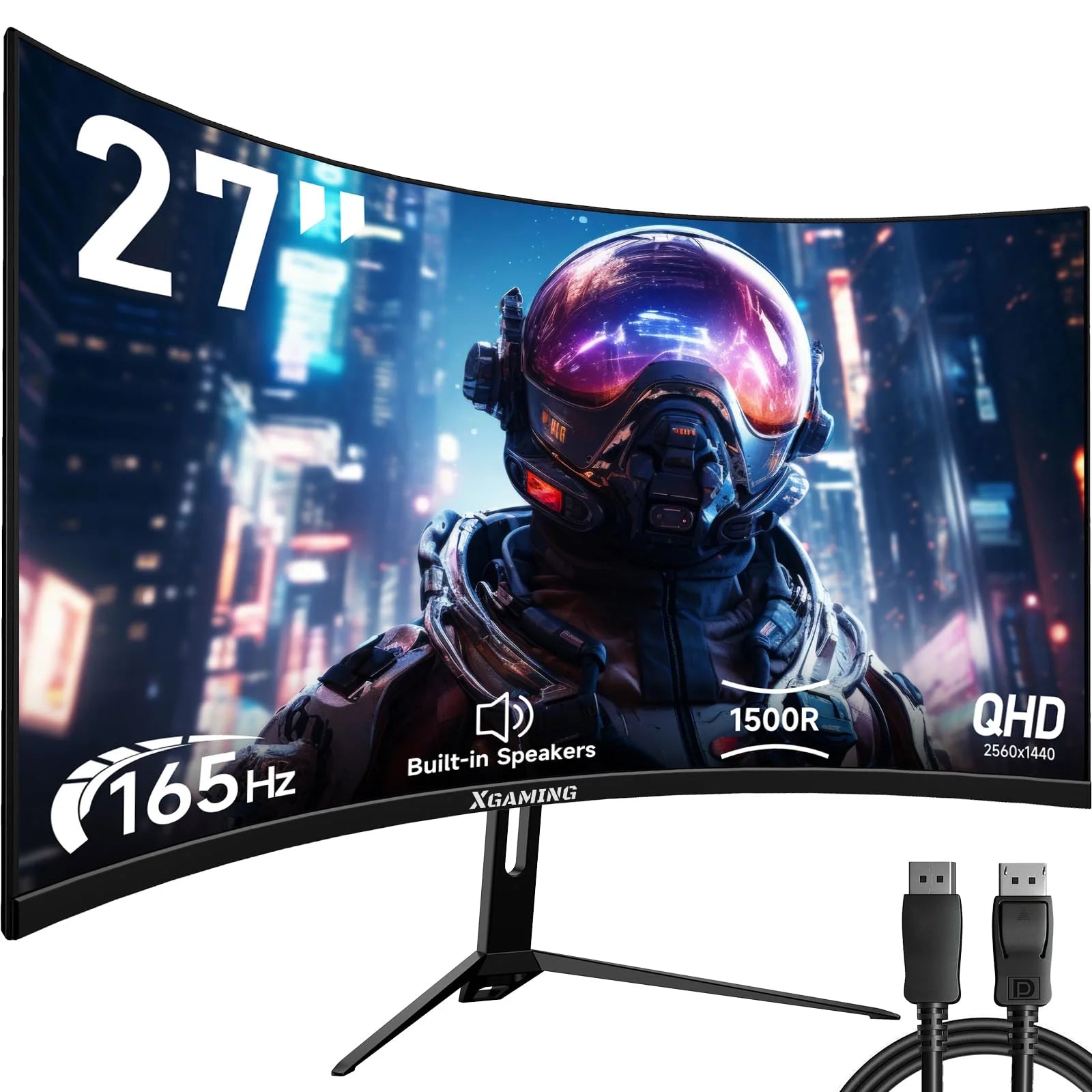 Vision Pro 27in with 2 Speaker&Backlight, 1Ms Freesync, Metal Base, DP&HDMI