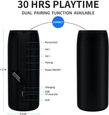 Portable Powerhouse Bluetooth Speaker with Deep Bass 